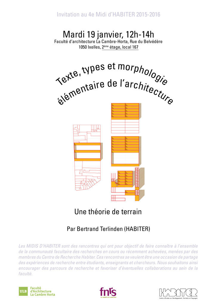 Texte, type et morphologie élémentaire de l'architecture